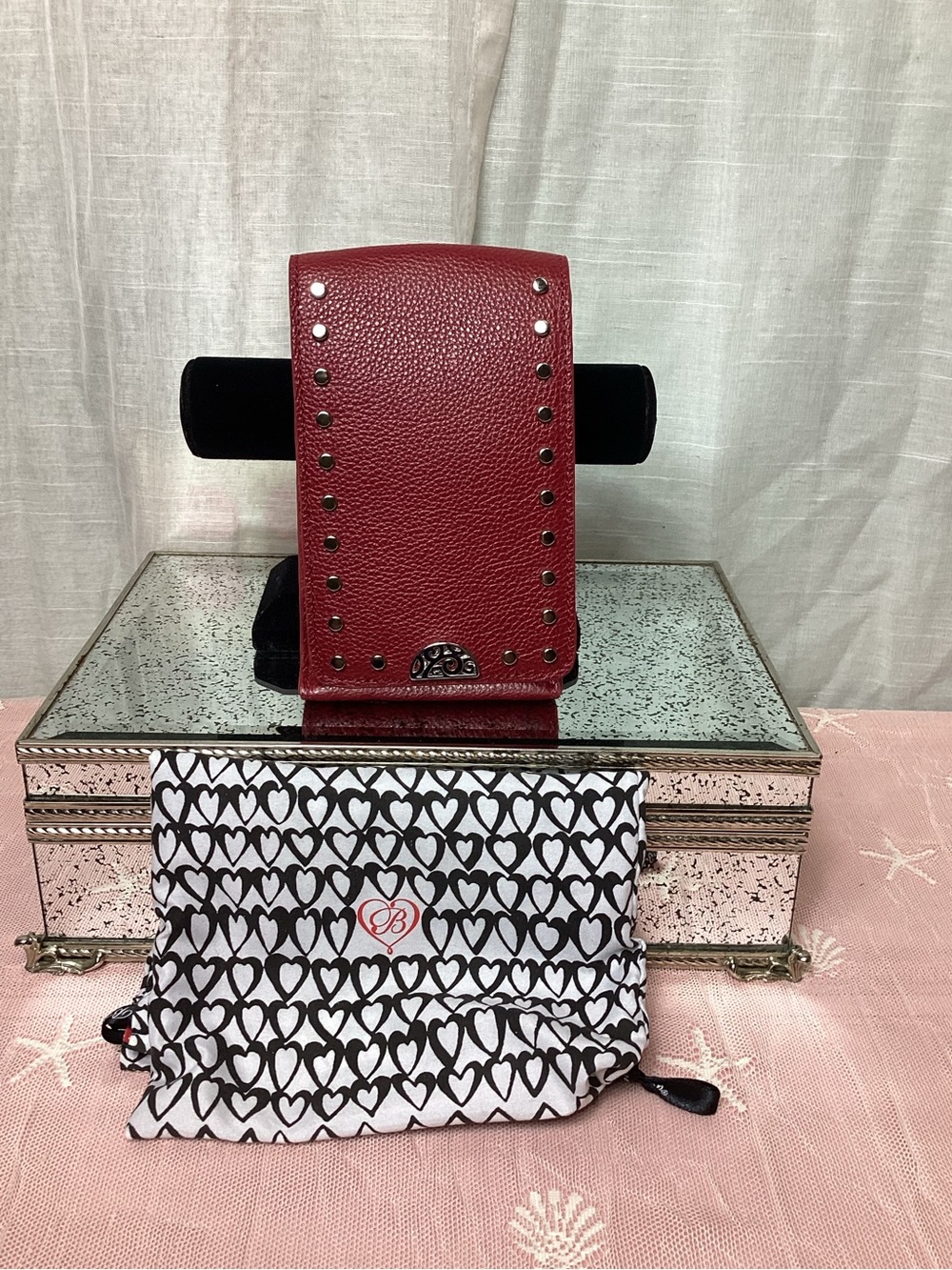 NWT Brighton Pretty Tough Rox Phone Organizer/ Crossbody Wallet- Red